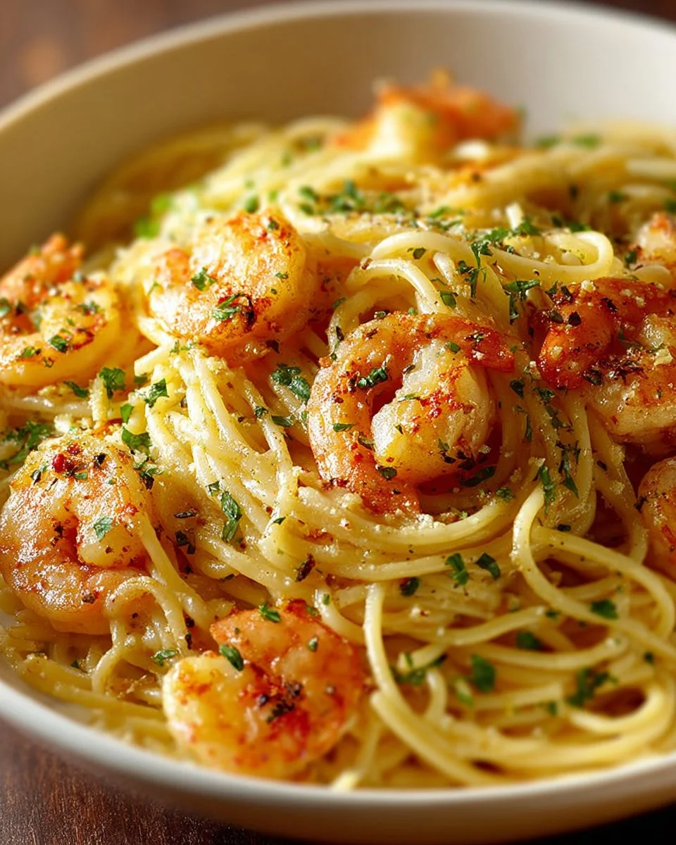 Creamy Garlic Shrimp Pasta