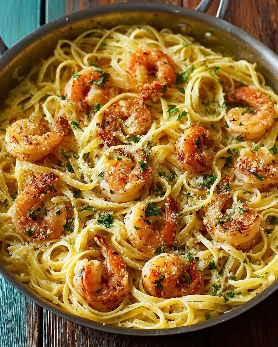Creamy Garlic Shrimp Pasta
