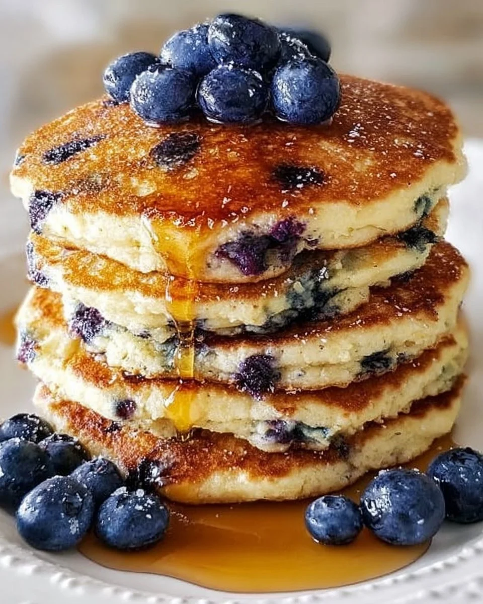 Fluffy Blueberry Pancakes