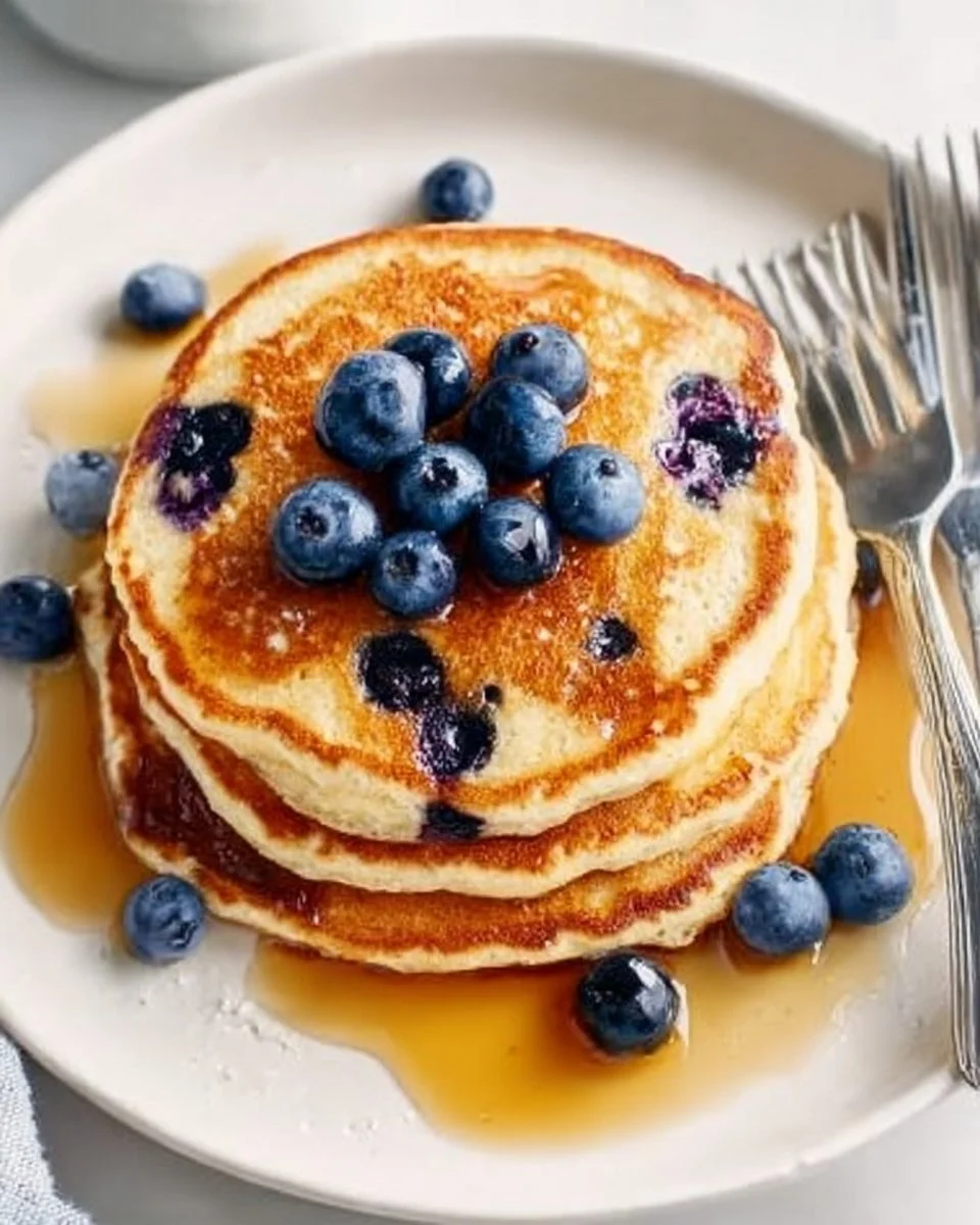 Fluffy Blueberry Pancakes