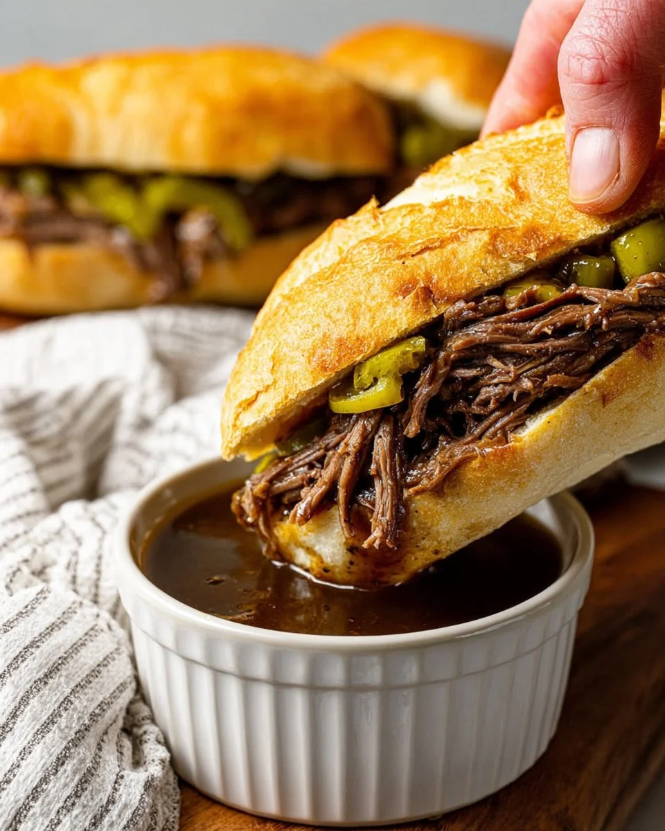 Slow Cooker Italian Beef Sandwiches