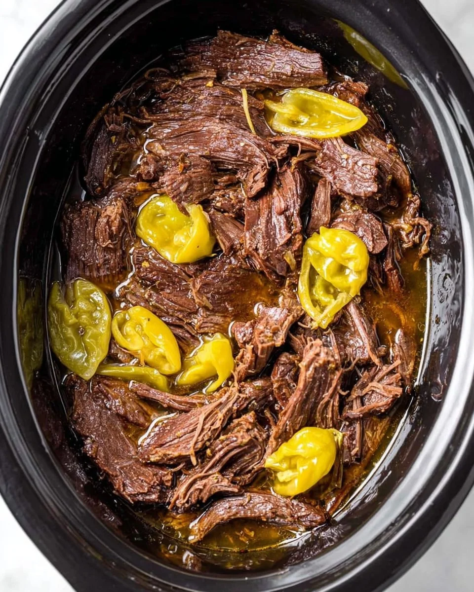 Slow Cooker Italian Beef Sandwiches