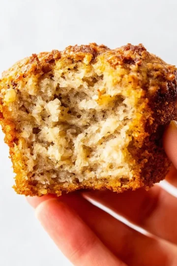 Freshly baked banana bread muffins on a cooling rack