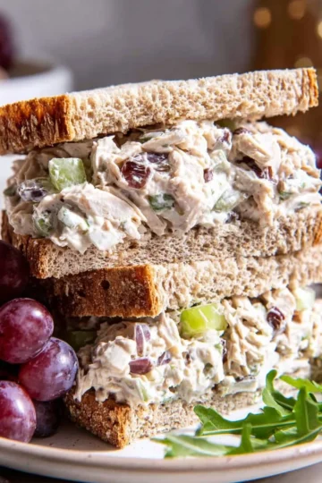 Delicious best chicken salad sandwich with fresh ingredients