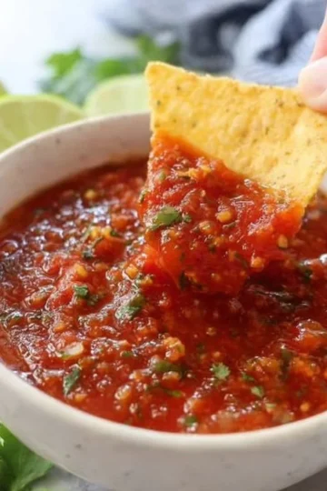 A vibrant bowl of the best salsa recipe with fresh ingredients.