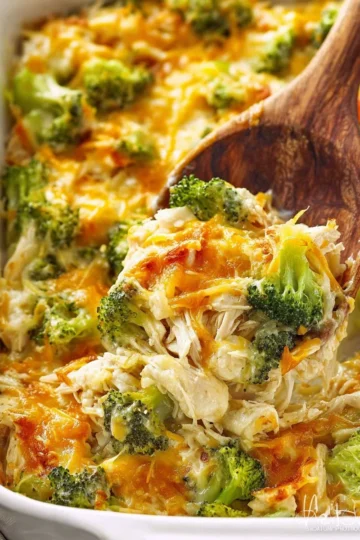 Delicious Chicken Bacon Ranch Casserole with crispy bacon and creamy sauce.