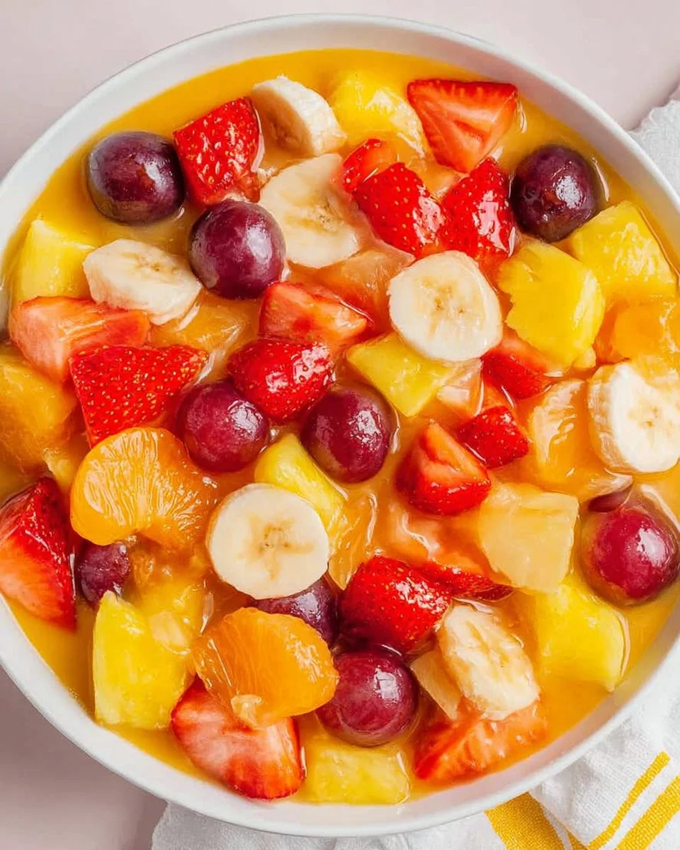 Creamy Fruit Salad with Vanilla Pudding