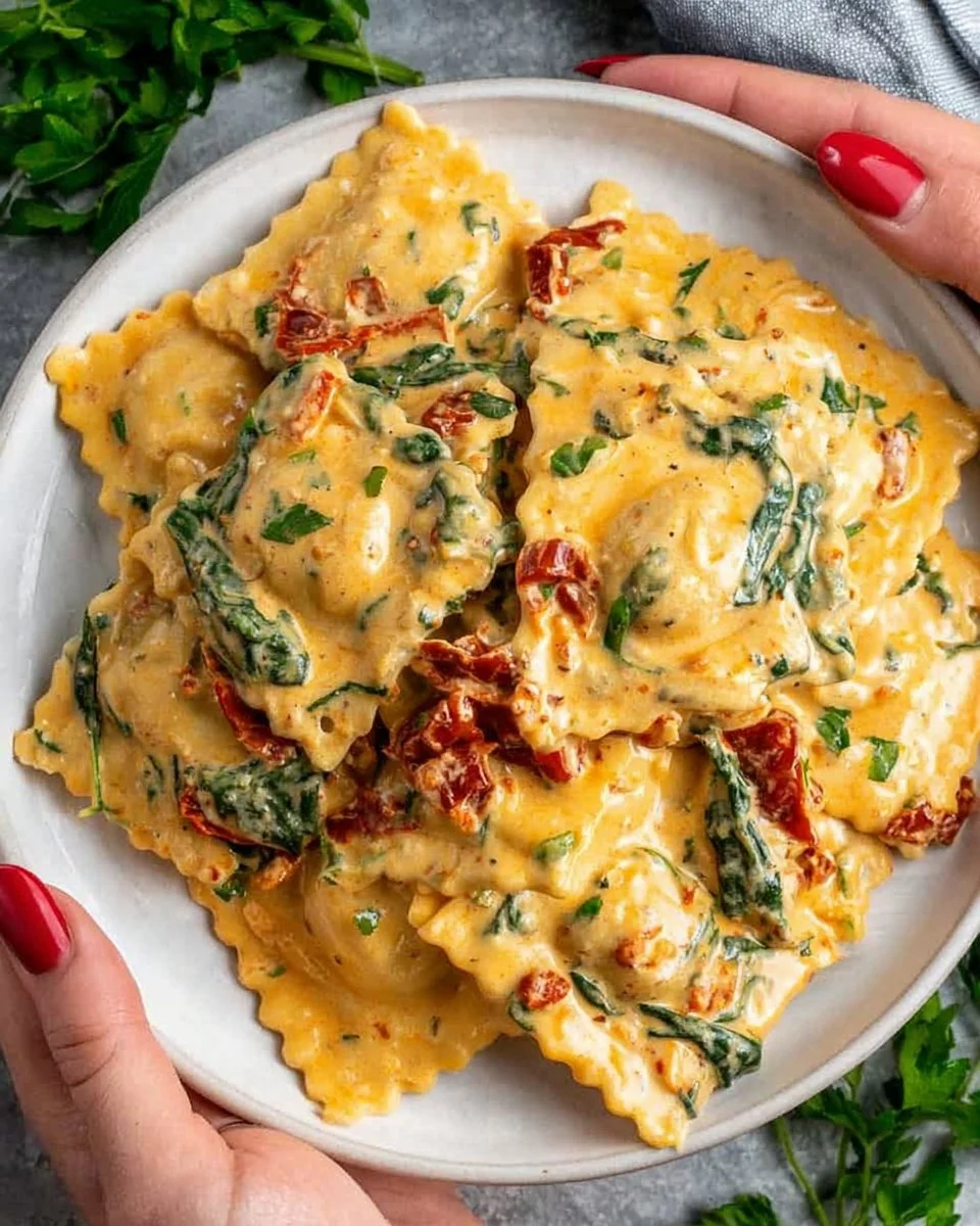 Creamy Tuscan Ravioli