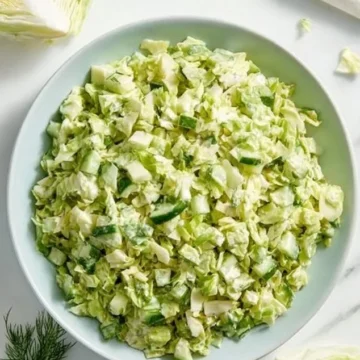 Healthy Green Goddess Salad with fresh greens and creamy dressing