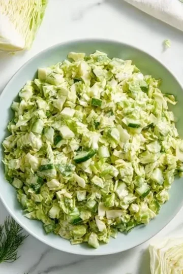 Healthy Green Goddess Salad with fresh greens and creamy dressing
