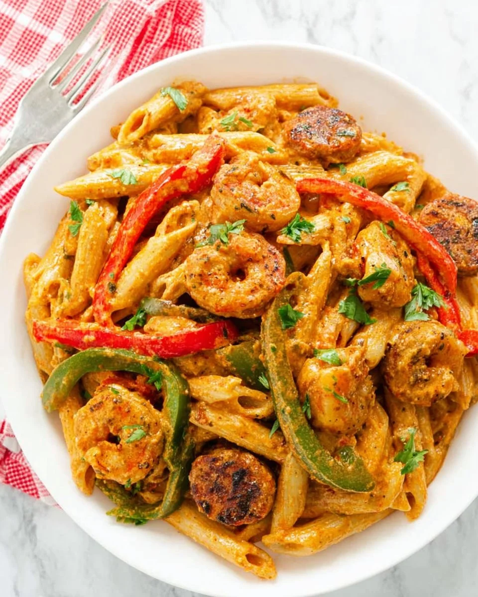 Jamaican Shrimp Rasta Pasta