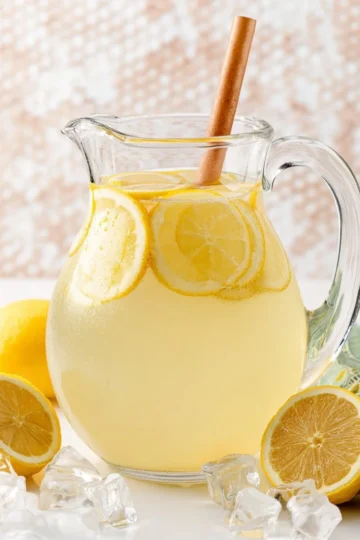 Refreshing homemade lemonade recipe with fresh lemons and mint leaves