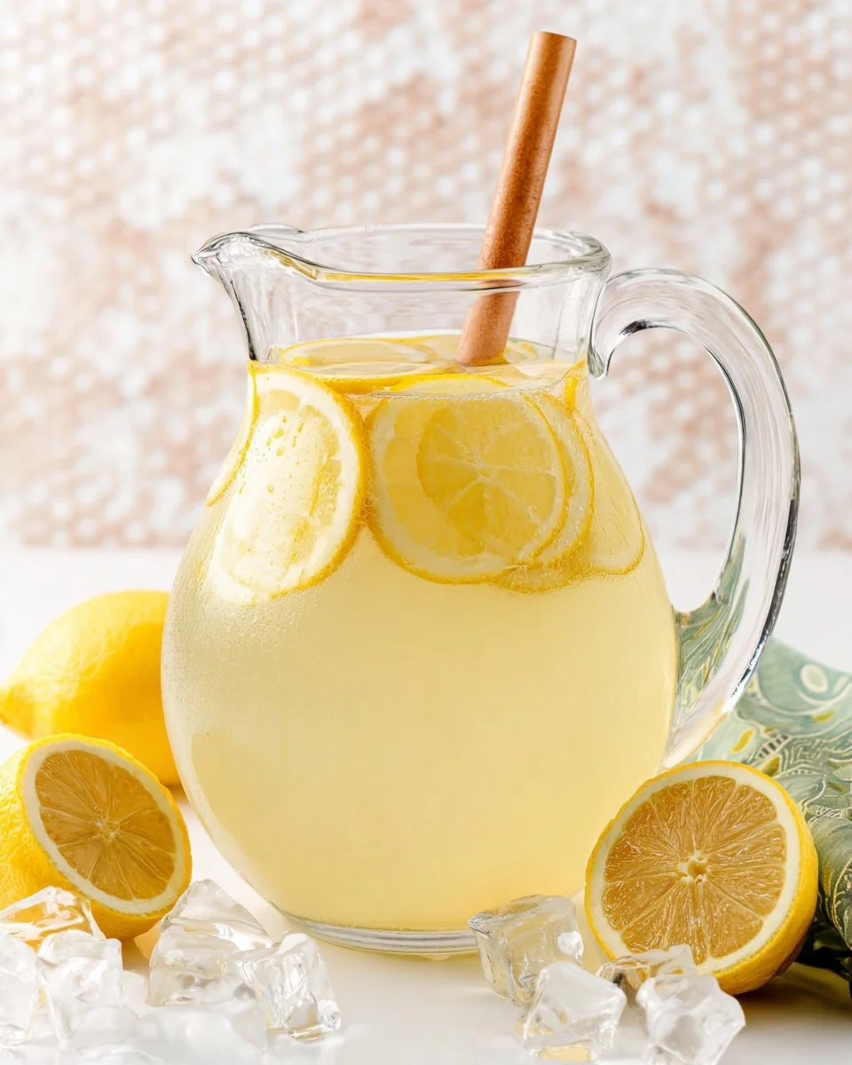 Refreshing homemade lemonade recipe with fresh lemons and mint leaves