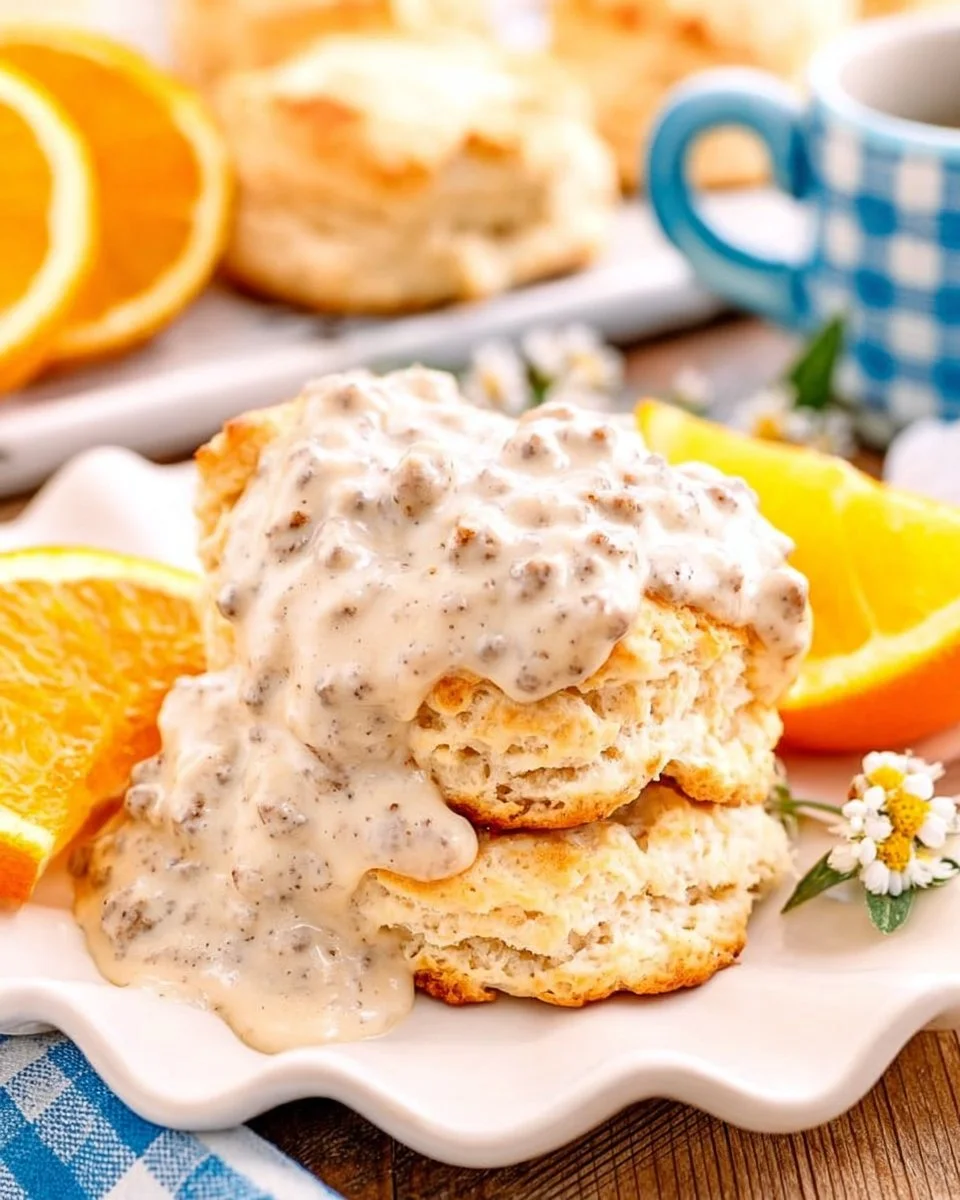 Buttermilk Biscuits and Sausage Gravy
