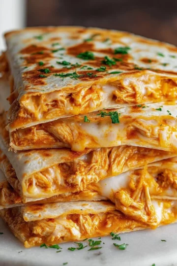 Delicious chicken quesadillas served with fresh toppings and salsa