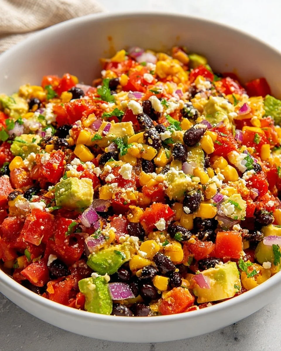 Mexican Salad With Corn & Black Beans