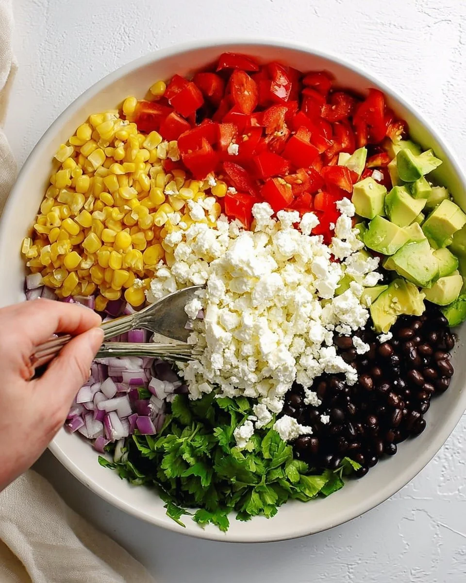 Mexican Salad With Corn & Black Beans